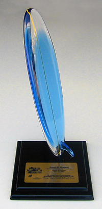 Acrylic Surfboard Trophy